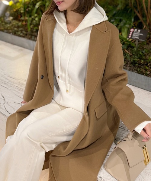 「anuans」 プルオーバーパーカー FREE ネイビー レディース_画像6