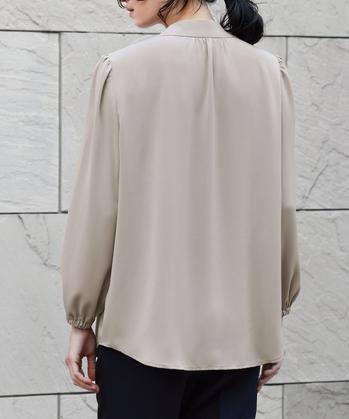 「Flolia」 長袖ブラウス M グレー レディース_画像9