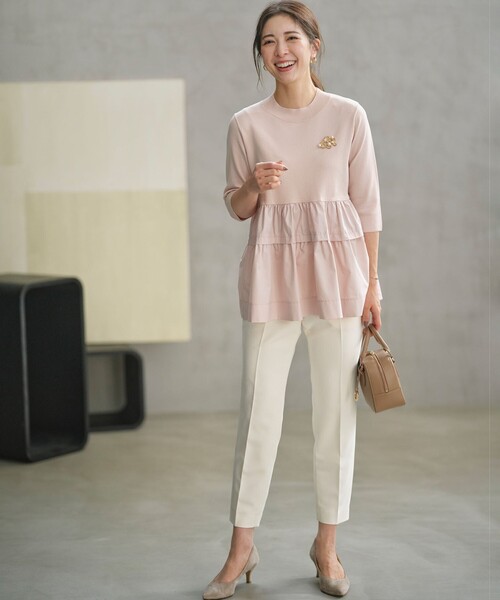 「組曲」 パンツ 2 ベージュ レディース_画像8