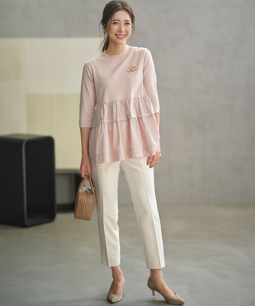 「組曲」 パンツ 2 ベージュ レディース_画像9