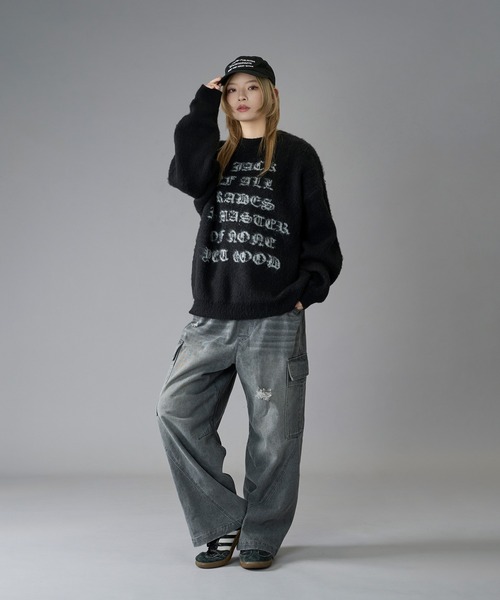 「kutir」 長袖ニット LARGE ブラック メンズ_画像3