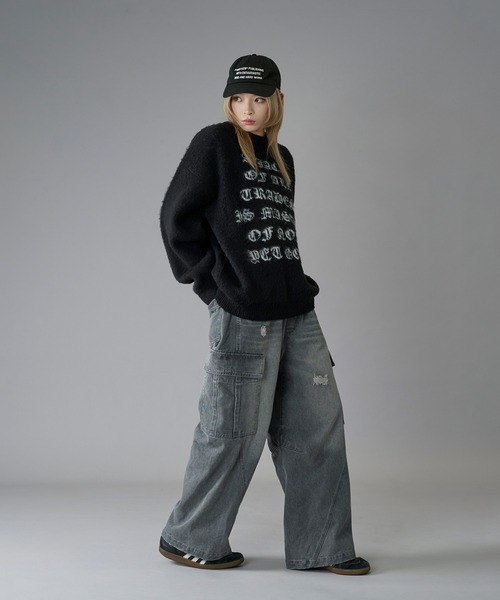 「kutir」 長袖ニット LARGE ブラック メンズ_画像4