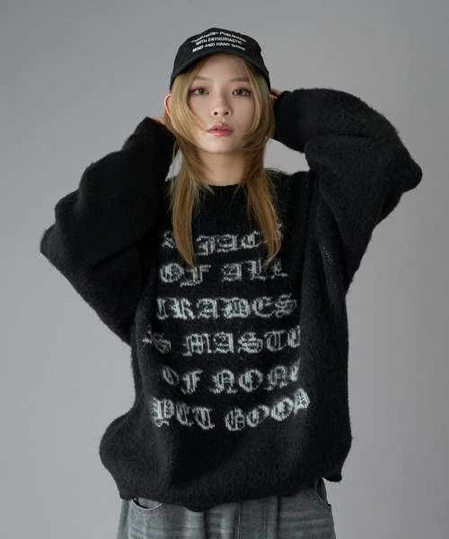 「kutir」 長袖ニット LARGE ブラック メンズ_画像9