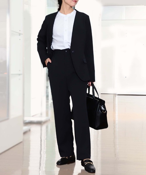 「fleur by mint breeze」 長袖ブラウス L ネイビー レディース_画像6