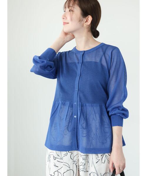 「Te chichi TERRASSE」 長袖ニット F ブルー レディース_画像8