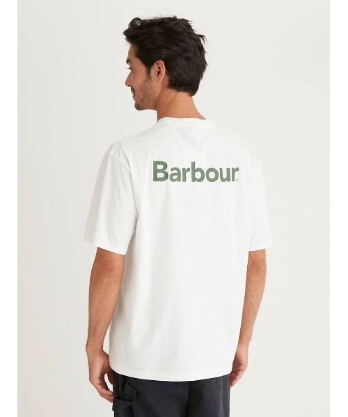 「Barbour」 半袖Tシャツ L ホワイト メンズ_画像4