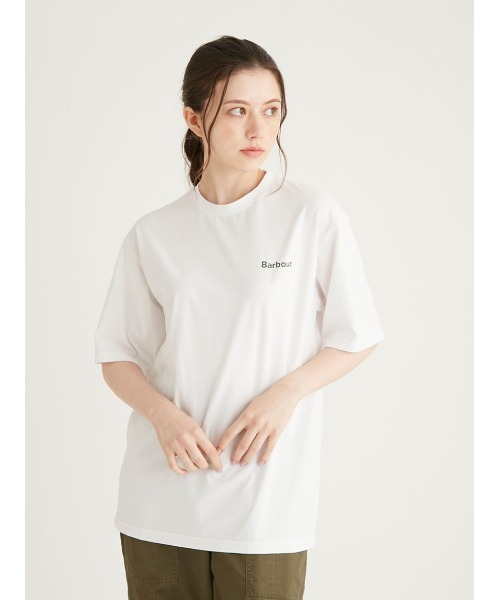「Barbour」 半袖Tシャツ L ホワイト メンズ_画像6