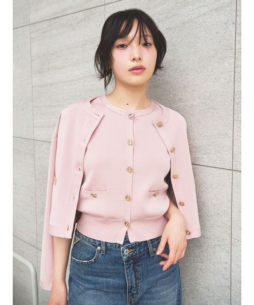 LILY BROWN（リリーブラウン） ニットカーディガン F ピンク