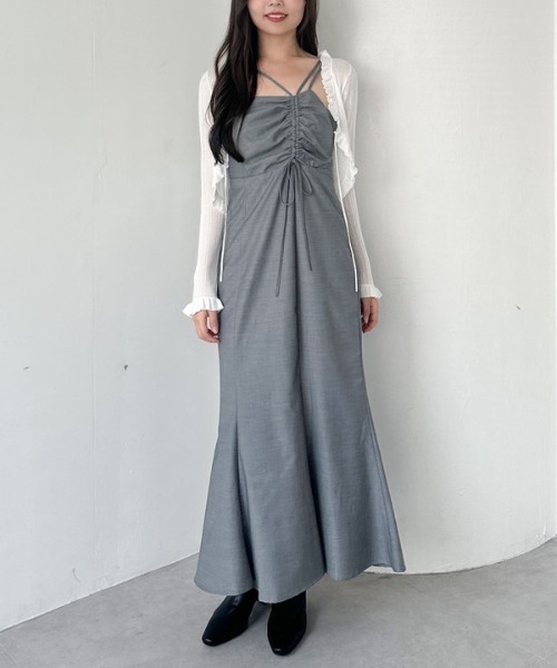 「archives」 キャミソールワンピース MEDIUM ブラック レディース_画像5
