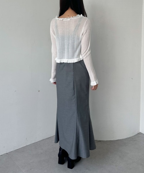 「archives」 キャミソールワンピース MEDIUM ブラック レディース_画像8