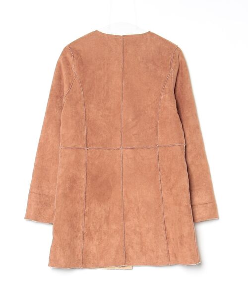 「thpry＋color」 ノーカラーコート FREE ブラウン レディース_画像2