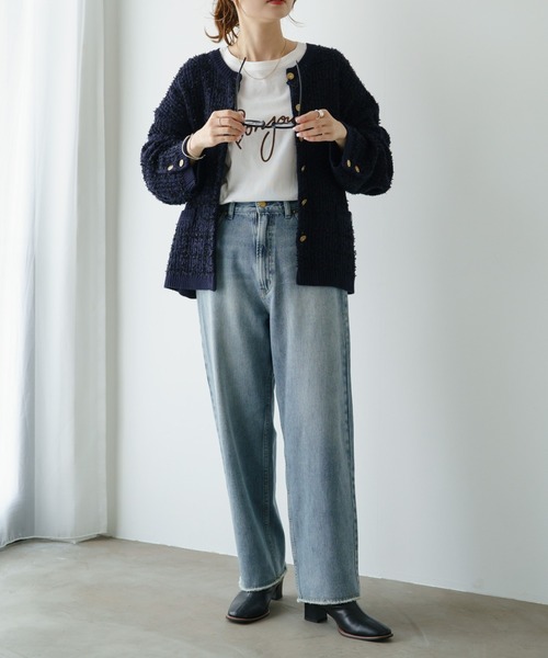 「PUAL CE CIN」 ニットカーディガン FREE アイボリー レディース_画像8