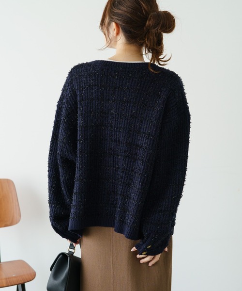 「PUAL CE CIN」 ニットカーディガン FREE アイボリー レディース_画像9