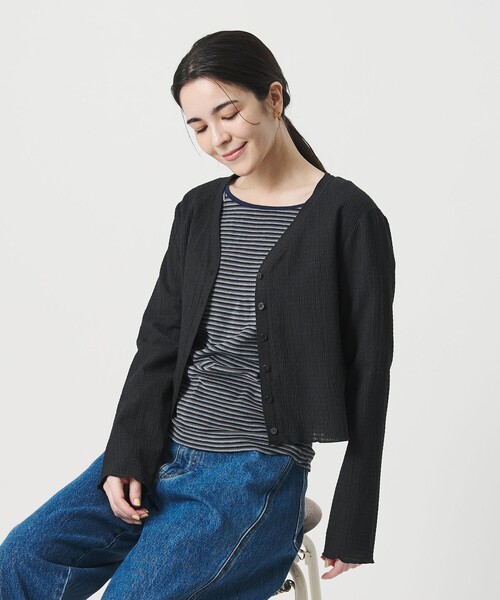 BEAUTY＆YOUTH UNITED ARROWS カーディガン ソリッド＆チェック V