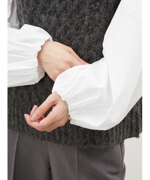 「Mila Owen」 ニットベスト 0 ホワイト レディース_画像7