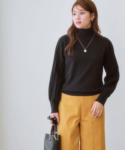 「7days Life Styling」 タートルネックニット L アイボリー レディース_画像9