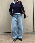 ワイドパンツ ジーンズ デニム デニムパンツ ...の詳細画像3