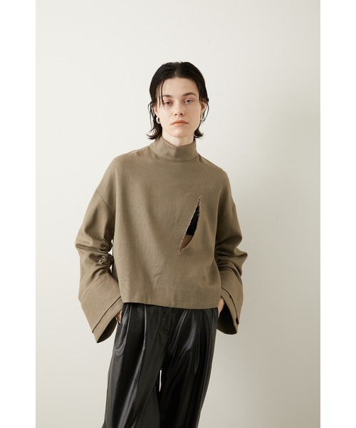 「LA PEAU DE GEM」 長袖ブラウス FREE ベージュ レディース_画像4