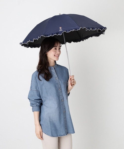 新品★ポロラルフローレン★フワクール素材　婦人2段折り畳み傘 晴雨兼用 POLO RALPH LAUREN（ポロ・ラルフローレン） 折りたたみ傘 「WEB限定