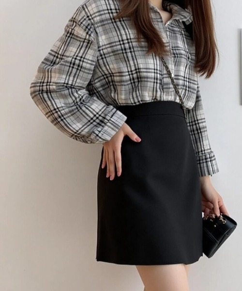 「cammie」 ミニスカート MEDIUM ブラック レディース_画像2