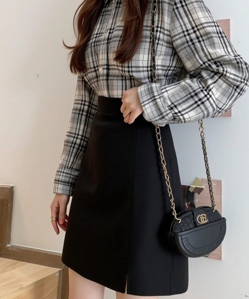 「cammie」 ミニスカート MEDIUM ブラック レディース_画像4