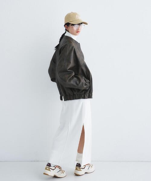 ブルゾン アウター 「Re」grain zip over blouson レディースの画像