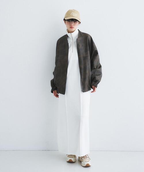 ブルゾン アウター 「Re」grain zip over blouson レディースの画像