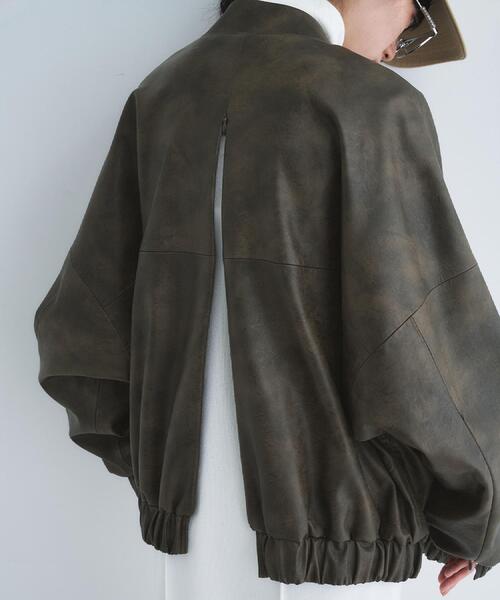 ブルゾン アウター 「Re」grain zip over blouson レディースの画像