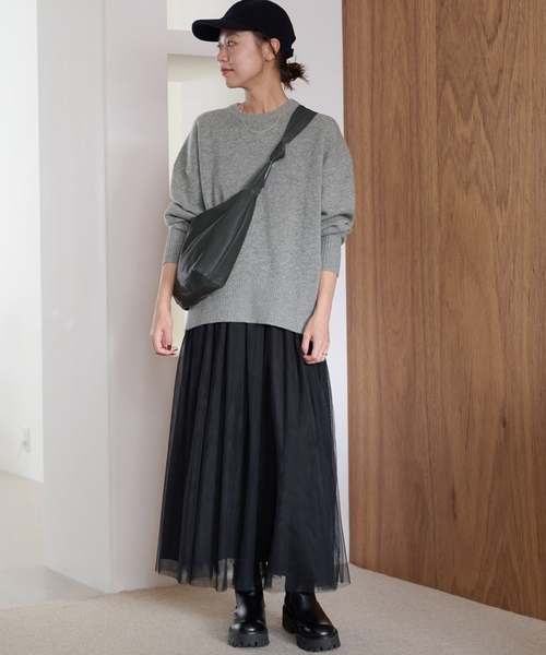 「JOURNAL STANDARD relume」 長袖ニット FREE ネイビー レディース_画像2