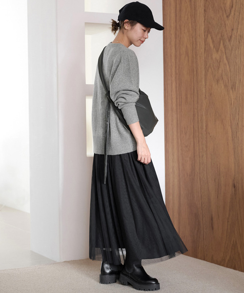 「JOURNAL STANDARD relume」 長袖ニット FREE ネイビー レディース_画像4