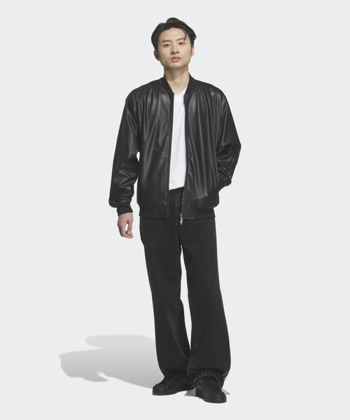 adidas（アディダス） ブルゾン アウター フェイクレザースリー