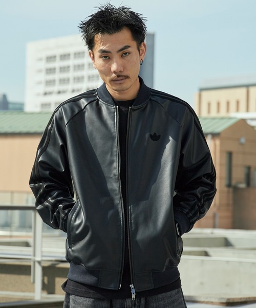 adidas（アディダス） ブルゾン アウター フェイクレザースリー