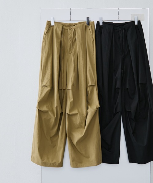 ANF.MUU ワイドパンツ パンツ 「再入荷」タックデザインワイドコットン