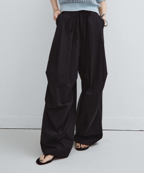 ANF.MUU ワイドパンツ パンツ 「再入荷」タックデザインワイドコットン