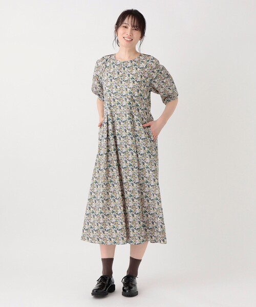 Afternoon Tea（アフタヌーンティー） 半袖ワンピース MEDIUM ネイビー