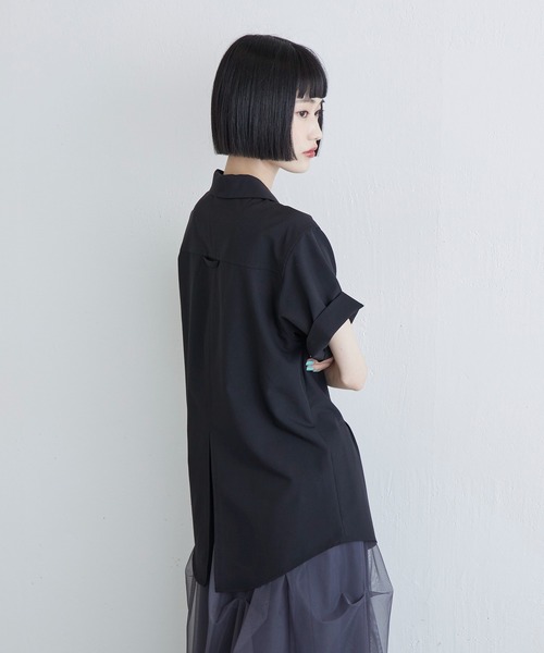 Lui's（ルイス） ブラウス シャツ 半袖 半袖ウエストタックジャケット