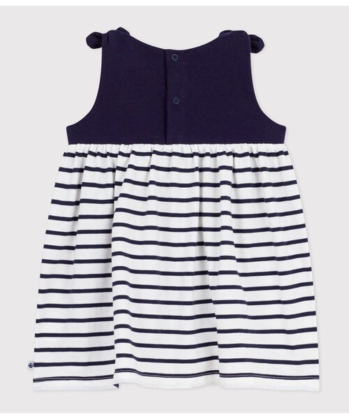 PETIT BATEAU（プチバトー） ワンピース ノースリーブボーダー 