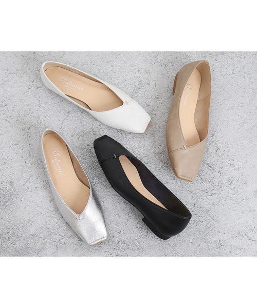 「artemis by DIANA」 フラットパンプス 25.0cm ブラック レディース_画像6