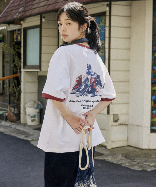 CONVERSE（コンバース） tシャツ 別注 シューズ バックプリント TEE
