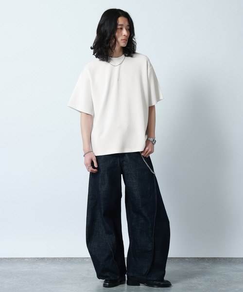 RAGEBLUE（レイジブルー） tシャツ 「LUXURY+EASY」DRAPE CREW NECK