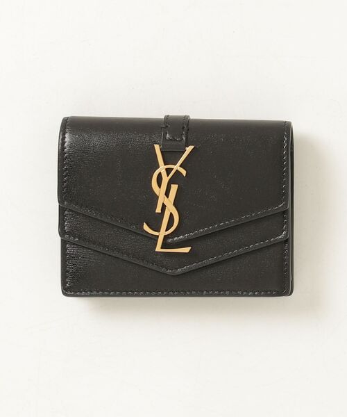 SAINT LAURENT Paris カードケース SAINT LAURENT PARIS」 YSLロゴ カードケース - ブラック レディース
