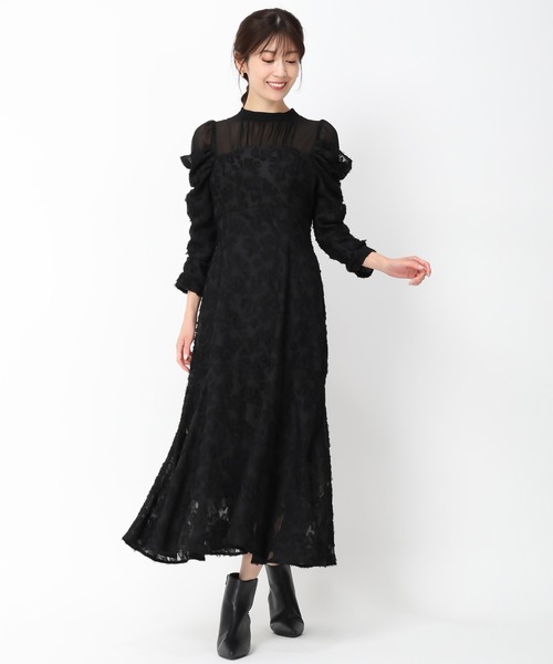 「MISCH MASCH」 長袖ワンピース S ブラック レディース_画像2