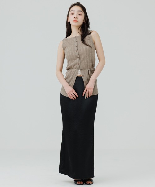 スカート cross ribbon satin skirt（クロスリボンサテンスカート