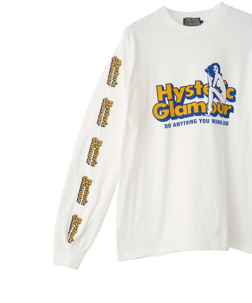 か*様 #HYSTERIC GLAMOUR 長袖Tシャツ ホワイト HYSTERIC GLAMOUR（ヒステリックグラマー） 長袖Tシャツ X-LARGE