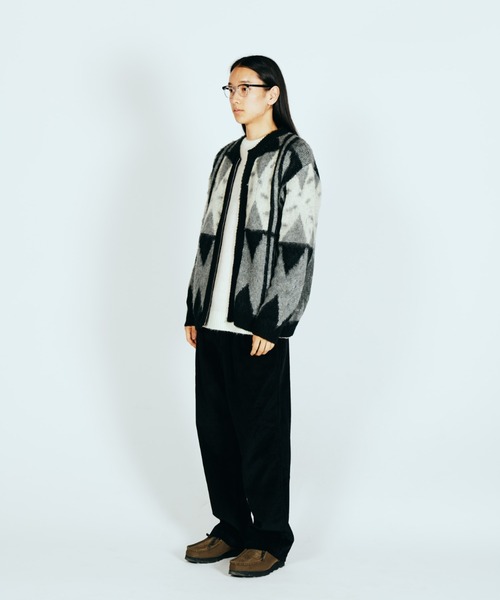 「TOWNCRAFT」 ニットカーディガン LARGE ブラック メンズ (5/8)