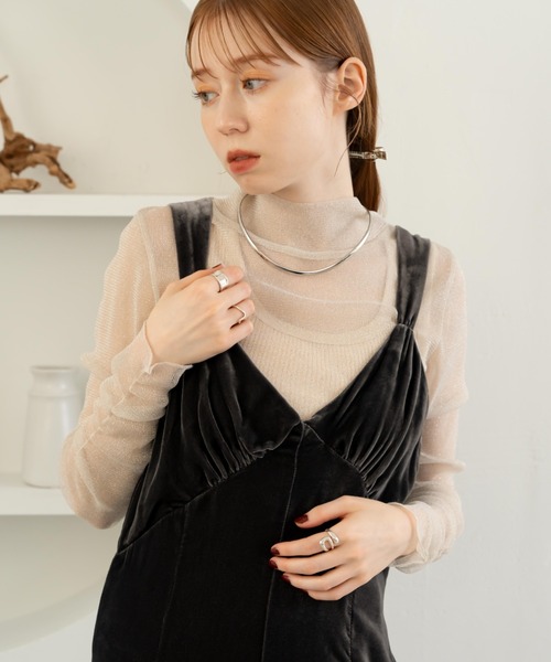 「hinari」 長袖カットソー FREE ベージュ レディース_画像6