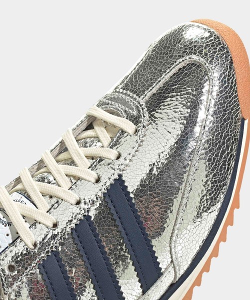 「adidas」 ローカットスニーカー 26.0cm シルバー レディース_画像9