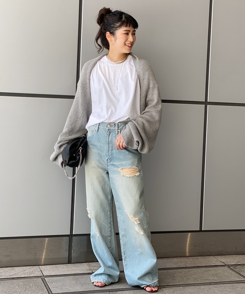「AP STUDIO」 デニムパンツ 38 ブルー レディース_画像3
