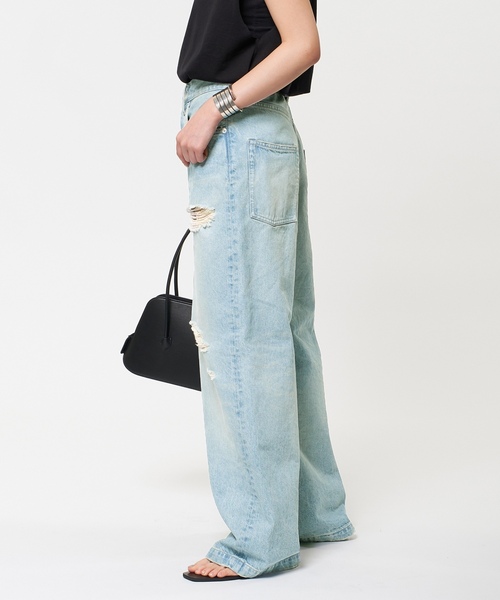 「AP STUDIO」 デニムパンツ 38 ブルー レディース_画像5