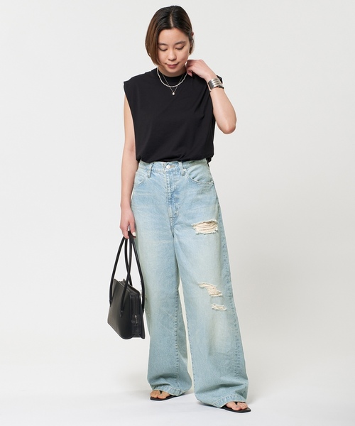 「AP STUDIO」 デニムパンツ 38 ブルー レディース_画像7